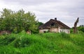 Rural landscape with an old ruined house Royalty Free Stock Photo