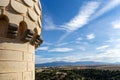 Rural landscape of Segovia outskirts from the Tower of John II of Castile in the Alcazar of Segovi