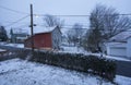 Rural landscape with snow in Bucks County