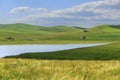 RURAL LANDSCAPE SPRING.Between Apulia and Basilicata: Lake Basentello.Poggiorsini (ITALY). Royalty Free Stock Photo