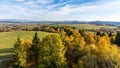 Rural landscape on sunny autumn day Royalty Free Stock Photo