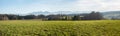 Rural landscape upper bavaria, view to the alps