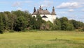 Rural landscape with the white Ekenas castle on a cloudy day, Sweden Royalty Free Stock Photo