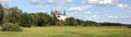 Rural landscape with the white Ekenas castle on a cloudy day, Sweden Royalty Free Stock Photo