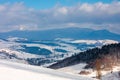 rural landscape in wintertime Royalty Free Stock Photo