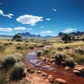 Rural landscape with zoom lens and polarizing filter