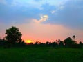 rural sunset landscape image Royalty Free Stock Photo
