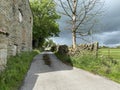 Rural back road in, Farnhill, Keighley, UK