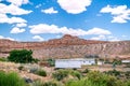 Rural life in Arizona. Navajo village at the foot of the mountain