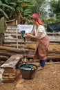 Rural life of Padaung (Karen) hill tribe, Myanmar