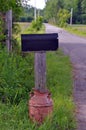 Rural Mailbox in Rusty Old Milk Can