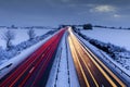 Rural Motorway at Winter in UK Royalty Free Stock Photo