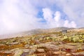 Rural mountain cabins at the mountains