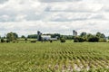 Rural Ontario Farm with Barn Silo storage agriculture animals Canada farming