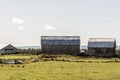 Rural Ontario Farm with Barn Silo storage agriculture animals Canada farming Royalty Free Stock Photo