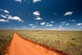 Rural orange dirt road Royalty Free Stock Photo