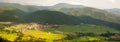 Rural panoramic view in Spanish Pyrenees Royalty Free Stock Photo