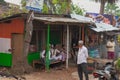 Rural people are sitting in a roadside tea stall. Bardhaman West Bengal India South Asia Pacific December 21, 2022