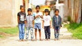 rural poor children on street Royalty Free Stock Photo