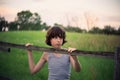 Rural portrait of a boy Royalty Free Stock Photo