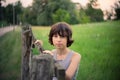 Rural portrait of a boy Royalty Free Stock Photo