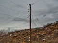 Rural Power Poles: Cliffside and Clouds