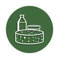 rural products icon in badge style. One of Farm collection icon can be used for UI, UX Royalty Free Stock Photo