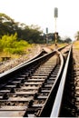 Rural Railway track with natural in landscape