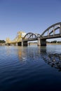 Rural Raising Cantilever Bridge Royalty Free Stock Photo