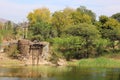 The water fetching from the well to irrigate the crops or drinking water