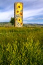 Rural Ranch Sunflower Farm Silo Royalty Free Stock Photo