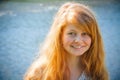 Rural red-haired gir Royalty Free Stock Photo