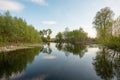 Rural river landscape.