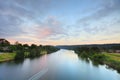 Rural River Sunrise Morning Landscape Royalty Free Stock Photo