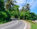 Rural road in Bali, Indonesia Royalty Free Stock Photo