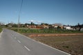 Rural road at Chipar de Cima Vilarinho do Bairro Anadia Royalty Free Stock Photo