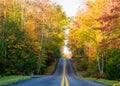 Rural road through Fall Foliage