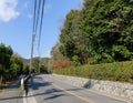 Rural road at the National park in Kyoto, Japan Royalty Free Stock Photo