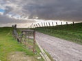 Rural road over a dutch Royalty Free Stock Photo