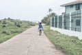 Rural road on a remote Great Corn Island in the Caribbean Sea, N