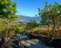 Rural road to the hill on Coron Island Royalty Free Stock Photo