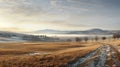 Soli, Italy Winter Landscapes: Misty Fields And Golden Light