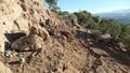 Rural road works site in Southern Andalusia Royalty Free Stock Photo