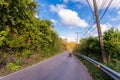 Rural Roads of Thailand . Daylight in the sun Royalty Free Stock Photo