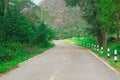 Rural Roads in Thailand Green tree Royalty Free Stock Photo