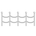 Rural rope metal fences, pickets vector. Brown silhouettes fence for garden illustration Royalty Free Stock Photo