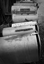 Rural rustic mailboxes on a country road Royalty Free Stock Photo