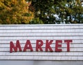 Rural Rustic Market Sign Royalty Free Stock Photo