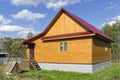 Rural rustic wooden house