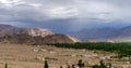 Rural Scene View from Thikse Monastery in Summer time